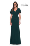 Picture of: Chic Jersey Dress with V Neck and Loose Sleeves in Cocoa, Style: 29997, Detail Picture 1
