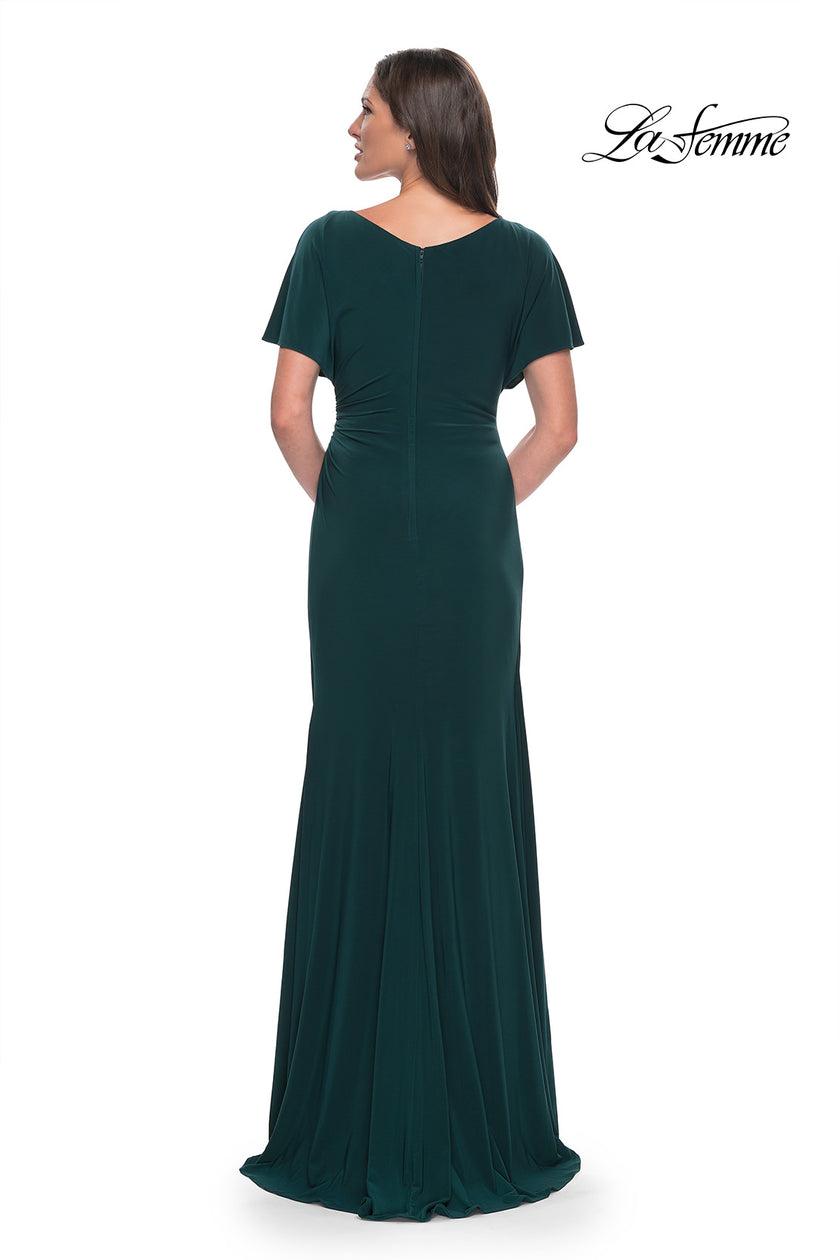 Picture of: Chic Jersey Dress with V Neck and Loose Sleeves in Cocoa, Style: 29997, Detail Picture 6