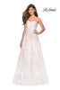 Picture of: Strapless Tulle Prom Dress with Lace Appliques in Ivory Nude, Style: 27269, Main Picture