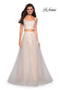 Picture of: Two Piece Tulle Dress with Cascading Applique Detail in Ivory/Nude, Style: 27635, Main Picture