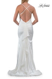 Picture of: Satin Gown with Cowl Neck and Open Back in Ivory, Style: 33193, Detail Picture 14