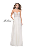 Picture of: Long Strapless Prom Dress with Pockets and Choker in Ivory, Style: 25450, Detail Picture 2