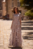 Picture of: Cap Sleeve Long Evening Gown with Lace Detailing, Style: 27854, Main Picture
