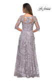 Picture of: Cap Sleeve Long Evening Gown with Lace Detailing, Style: 27854, Detail Picture 4