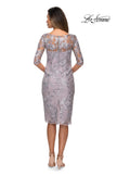 Picture of: Tea Length Lace Gown with Three Quarter Sleeves, Style: 27895, Detail Picture 4