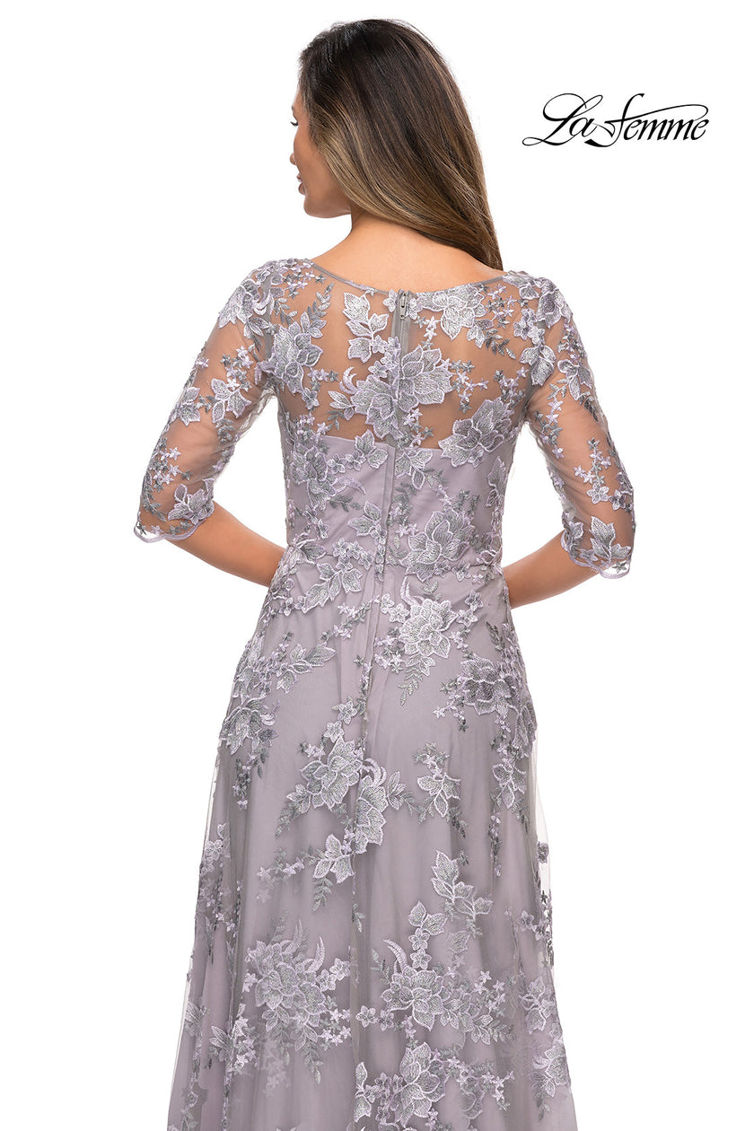 Picture of: Cap Sleeve Long Evening Gown with Lace Detailing, Style: 27854, Detail Picture 6