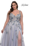 Picture of: Lavender A-Line Plus Size Prom Dress with Lace in Lavender , Style: 32412, Detail Picture 2