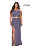 Picture of: Two Piece Long Sequin Plus Size Prom Dress in Lavender, Style: 29026, Detail Picture 3