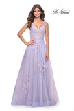 Picture of: A-Line Tulle Prom Dress with Scattered Lace Applique in Lavender, Style: 31939, Detail Picture 12