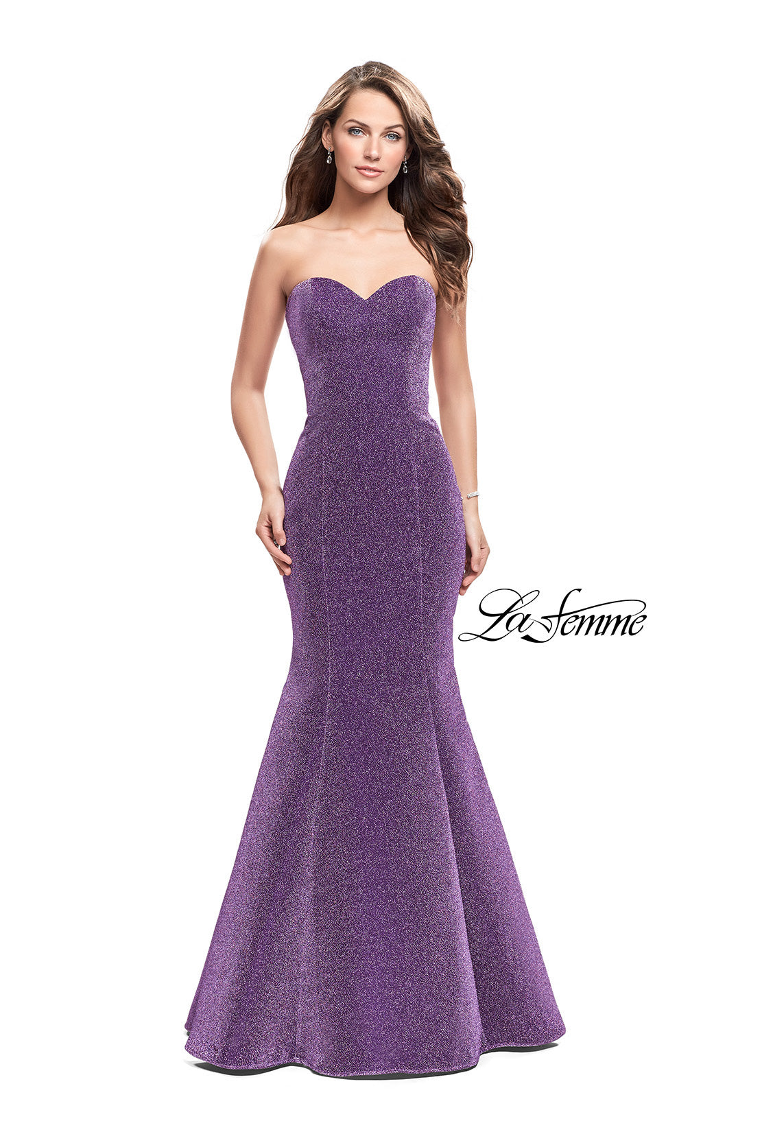 Picture of: Form Fitting Mermaid Prom Dress with Open Back in Lavender, Style: 25811, Detail Picture 1