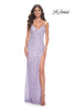 Picture of: Beautiful Prom Dress with Rhinestone and Flower Detail in Lavender, Style: 31993, Detail Picture 1