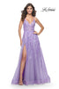 Picture of: Fabulous A-Line Gown Embellished with Sequin Beaded Applique in Lavender, Style: 32032, Detail Picture 1