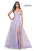 Picture of: A-Line Tulle Prom Dress with Scattered Lace Applique in Lavender, Style: 31939, Detail Picture 2