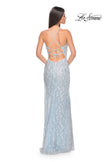 Picture of: Beautiful Prom Dress with Rhinestone and Flower Detail in Light Blue, Style: 31993, Detail Picture 16