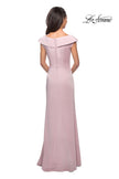 Picture of: Satin Floor Length Gown with Ruched Detailing in Light Blush, Style: 26523, Detail Picture 6