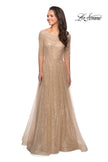 Picture of: Fully Sequined Floor Length Gown with Pockets in Light Gold, Style: 27016, Detail Picture 5