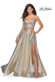 Picture of: Two Piece Shimmer Prom Dress with Pockets in Light Gold, Style: 28618, Detail Picture 2