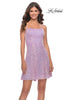 Picture of: Short Modern Skater Dress in Bright Colors in Light Periwinkle, Style: 31077, Main Picture