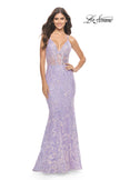 Picture of: Mermaid Dress with Stunning Sequin Lace Details in Light Periwinkle, Style: 31596, Main Picture