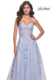 Picture of: Sweetheart Strapless Gown with Beautiful Lace Applique in Light Periwinkle, Style: 32082, Main Picture