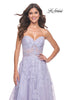 Picture of: Sweetheart Strapless Tulle A-Line Prom Dress with Lace Details in Light Periwinkle, Style: 32145, Main Picture
