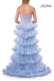 Picture of: Fabulous Tiered Ruffle Skirt Prom Dress with Strapless Top in Light Periwinkle, Style: 33717, Detail Picture 19