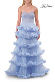 Picture of: Fabulous Tiered Ruffle Skirt Prom Dress with Strapless Top in Light Periwinkle, Style: 33717, Detail Picture 20