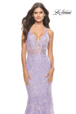 Picture of: Mermaid Dress with Stunning Sequin Lace Details in Light Periwinkle, Style: 31596, Detail Picture 1