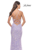 Picture of: Mermaid Dress with Stunning Sequin Lace Details in Light Periwinkle, Style: 31596, Detail Picture 3