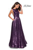 Picture of: Fully sequin A Line Gown with Illusion Sides in Light Purple, Style: 27061, Main Picture