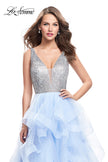 Picture of: Beaded Bodice Ball Gown with Tulle Skirt in Light Blue, Style: 26223, Detail Picture 5