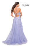 Picture of: Tulle A-line Dress with Jeweled Lace Appliques in Lilac Mist, Detail Picture 9