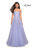 Picture of: Lace Bodice Tulle Prom Dress with Sweetheart Neckline in Lilac Mist, Style: 27508, Back Picture
