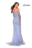 Picture of: Off The Shoulder Rhinestone Tulle Prom Dress in Lilac Mist, Style: 28658, Detail Picture 2
