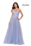 Picture of: Tulle A-Line Prom Dress with Rhinestone Straps in Lilac Mist, Style: 31204, Detail Picture 3