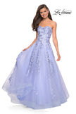 Picture of: Strapless Tulle Prom Dress with Lace Appliques in Lilac Mist, Style: 27269, Detail Picture 4