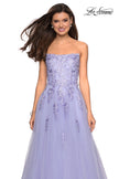 Picture of: Lace Accented Strapless Ball Gown with Pockets in Lilac Mist, Style: 27330, Detail Picture 5