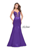 Picture of: Mikado Prom Dress with Lace Beaded Bodice and Low Back in Majestic Purple, Style: 25751, Main Picture