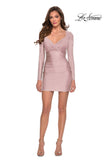 Picture of: Long Sleeve Party Dress with Cut Out Open Back in Mauve, Style: 29392, Detail Picture 5