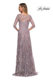 Picture of: Sequin Lace Long Dress with Sheer Sleeves, Style: 29233, Detail Picture 4