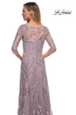 Picture of: Sequin Lace Long Dress with Sheer Sleeves, Style: 29233, Detail Picture 6