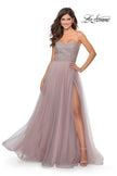 Picture of: Long Tulle Prom Dress with Beaded Bodice in Mauve, Style: 28535, Main Picture