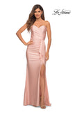 Picture of: Strapless Evening Dress with Ruffle on Slit in Mauve, Main Picture