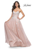 Picture of: Gorgeous Lace A-Line Dress with Rhinestone Lace Details in Mauve, Style: 32111, Main Picture