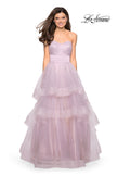 Picture of: Layered Tulle Strapless Prom Gown with Ruching in Mauve, Style: 27624, Detail Picture 1