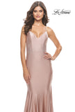 Picture of: Rhinestone Jersey Mermaid Gown with Open Back in Mauve, Style: 31220, Detail Picture 5
