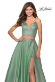 Picture of: Two Piece Shimmer Prom Dress with Pockets in Mint, Style: 28618, Detail Picture 4