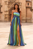 Picture of: Strapless Print Chiffon A-Line Gown in Multi, Style: 33690, Main Picture