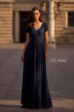 Picture of: Jersey Long Evening Dress with Short Lace Sleeves, Style: 29772, Main Picture