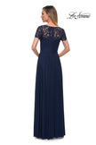 Picture of: Jersey Long Evening Dress with Short Lace Sleeves, Style: 29772, Detail Picture 10